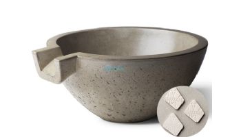 Slick Rock Concrete 24" Classic Spill Water Bowl | Great White | No Liner | KSPC2412NL-GREATWHITE