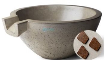 Slick Rock Concrete 24" Classic Spill Water Bowl | Adobe | No Liner | KSPC2412NL-ADOBE