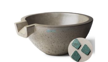 Slick Rock Concrete 24" Classic Spill Water Bowl | Seafoam | No Liner | KSPC2412NL-SEAFOAM