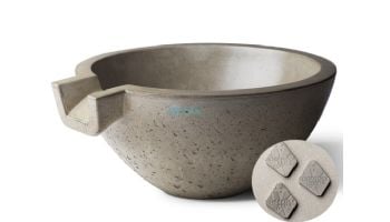 Slick Rock Concrete 24" Classic Spill Water Bowl | Shale | No Liner | KSPC2412NL-SHALE
