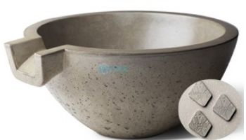 Slick Rock Concrete 24" Classic Spill Water Bowl | Rust Buff | No Liner | KSPC2412NL-RUSTBUFF