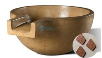 Slick Rock Concrete 36" Large Classic Spill Water Bowl | Adobe | No Liner | KSPCL3618NL-ADOBE