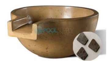 Slick Rock Concrete 36" Large Classic Spill Water Bowl | Umber | No Liner | KSPCL3618NL-UMBER