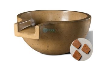 Slick Rock Concrete 36" Large Classic Spill Water Bowl | Copper | No Liner | KSPCL3618NL-COPPER