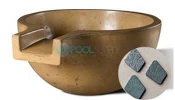 Slick Rock Concrete 36" Large Classic Spill Water Bowl | Gray | No Liner | KSPCL3618NL-GRAY