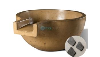 Slick Rock Concrete 36" Large Classic Spill Water Bowl | Gray | No Liner | KSPCL3618NL-GRAY