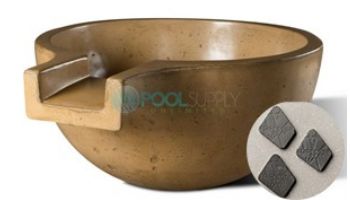 Slick Rock Concrete 36" Large Classic Spill Water Bowl | Coal Gray | No Liner | KSPCL3618NL-COALGRAY