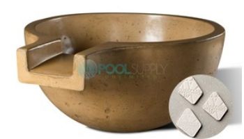 Slick Rock Concrete 36" Large Classic Spill Water Bowl | Mahogany | No Liner | KSPCL3618NL-MAHOGANY