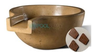 Slick Rock Concrete 36" Large Classic Spill Water Bowl | Gray | No Liner | KSPCL3618NL-GRAY