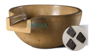 Slick Rock Concrete 36" Large Classic Spill Water Bowl | Mahogany | No Liner | KSPCL3618NL-MAHOGANY