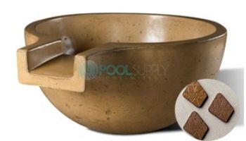 Slick Rock Concrete 36" Large Classic Spill Water Bowl | Shale | No Liner | KSPCL3618NL-SHALE