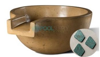 Slick Rock Concrete 36" Large Classic Spill Water Bowl | Seafoam | No Liner | KSPCL3618NL-SEAFOAM