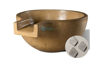 Slick Rock Concrete 36" Large Classic Spill Water Bowl | Shale | No Liner | KSPCL3618NL-SHALE