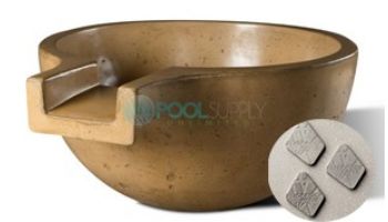 Slick Rock Concrete 36" Large Classic Spill Water Bowl | Gray | No Liner | KSPCL3618NL-GRAY