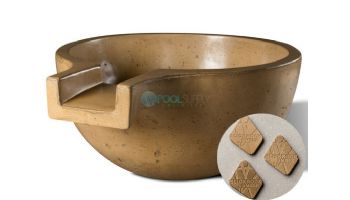 Slick Rock Concrete 36" Large Classic Spill Water Bowl | Umber | No Liner | KSPCL3618NL-UMBER