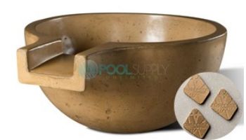 Slick Rock Concrete 36" Large Classic Spill Water Bowl | Copper | No Liner | KSPCL3618NL-COPPER