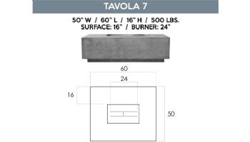 Prism Hardscapes Tavola 7 Fire Pit Table | Liquid Propane | Cafe | PH-438-1LP