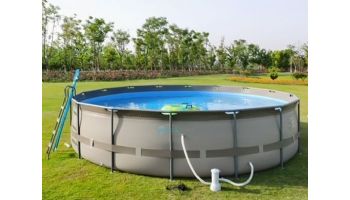 CaliFun Soft Sided Frame Above Ground Swimming Pool Package | 18_#39; Round 52_quot; Tall | 187338
