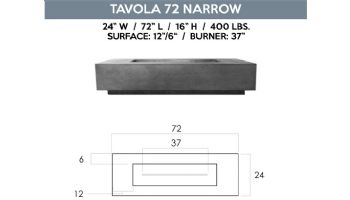 Prism Hardscapes Tavola 72 Fire Pit Table | Natural Gas | Cafe | PH-457-1NG