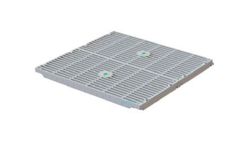 AquaStar MAHC-1 Series Commercial Retrofit Cover | 18_quot;x36_quot; with Four 9_quot;x18_quot; Retrofit Anti-Entrapment Suction Outlet Covers and Support Bars | Dark Gray | R1836105