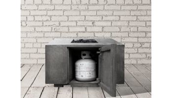Prism Hardscapes Porto 58 Fire Pit Table | Enclosed Propane Unit | Ebony | PH-435-2LP