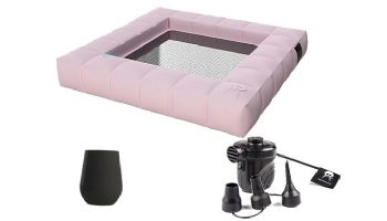 Pigro Felice Modul'Air Premium Inflatable Single Floating Hammock Bundle | Rose Pink | 921991-RPINK