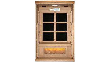 Golden Designs 2 Person Hotel Edition Full Spectrum PureTech Near Zero EMF FAR Infrared Sauna with Himalayan Salt Bar | Hemlock | GDI-8020-H2