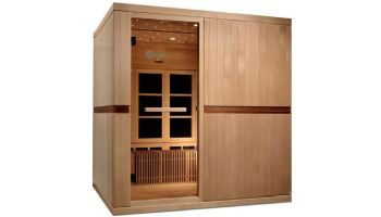 Golden Designs Catalonia 8 Person PureTech Near Zero EMF Infrared Sauna | Hemlock | GDI-6880-01