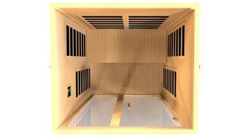 Golden Designs Dynamic Santiago 2-Person Ultra Low EMF FAR Infrared Sauna | Hemlock | DYN-6209-02 Elite