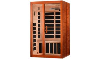 Golden Designs Dynamic Santiago 2 Person Ultra Low EMF FAR Infrared Sauna | Hemlock | DYN-6209-02 Elite