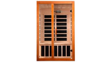 Golden Designs Dynamic Santiago 2-Person Ultra Low EMF FAR Infrared Sauna | Hemlock | DYN-6209-02 Elite