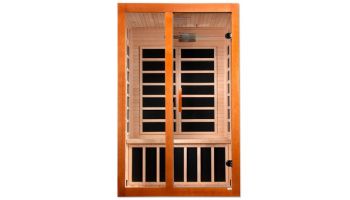 Golden Designs Dynamic Santiago 2 Person Ultra Low EMF FAR Infrared Sauna | Hemlock | DYN-6209-02 Elite