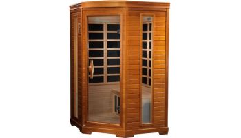 Golden Designs Dynamic Heming 2-Person Corner Low EMF FAR Infrared Sauna | Hemlock | DYN-6225-02 Elite
