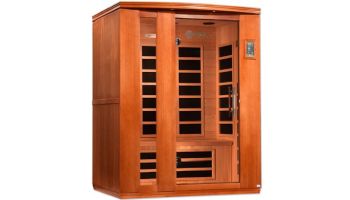 Golden Designs Dynamic Lugano Edition 3 Person Ultra Low EMF FAR Infrared Sauna | Hemlock  | DYN-6336-02 Elite