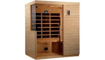 Golden Designs Dynamic Bilbao 3 Person Ultra Low EMF FAR Infrared Sauna | Hemlock  | DYN-5830-01