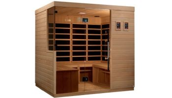 Golden Designs Dynamic La Sagrada 6 Person Ultra Low EMF FAR Infrared Sauna | Hemlock  | DYN-5860-01