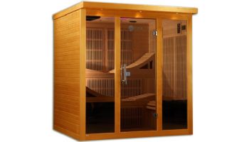 Golden Designs Dynamic Monaco 6-Person Ultra Low EMF FAR Infrared Sauna | Hemlock  | DYN-6996-01 | DYN-6996-01 Elite