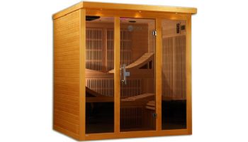 Golden Designs Dynamic Monaco 6 Person Ultra Low EMF FAR Infrared Sauna | Hemlock | DYN-6996-01 | DYN-6996-01 Elite