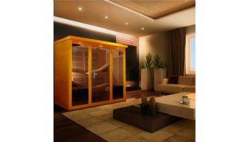 Golden Designs Dynamic Monaco 6 Person Ultra Low EMF FAR Infrared Sauna | Hemlock  | DYN-6996-01 | DYN-6996-01 Elite