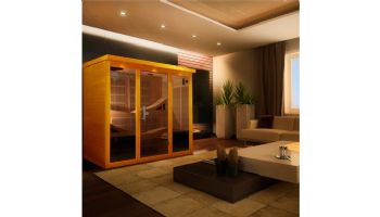 Golden Designs Dynamic Monaco 6-Person Ultra Low EMF FAR Infrared Sauna | Hemlock  | DYN-6996-01 | DYN-6996-01 Elite