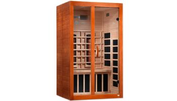 Golden Designs Santiago 2-Person Full Spectrum Near Zero EMF FAR Infrared Sauna | Hemlock | DYN-6209-03 FS