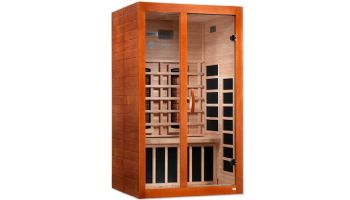 Golden Designs Santiago 2 Person Full Spectrum Near Zero EMF FAR Infrared Sauna | Hemlock | DYN-6209-03 FS