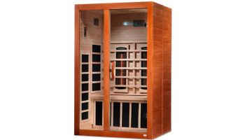 Golden Designs Santiago 2 Person Full Spectrum Near Zero EMF FAR Infrared Sauna | Hemlock | DYN-6209-03 FS