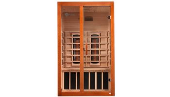 Golden Designs Santiago 2 Person Full Spectrum Near Zero EMF FAR Infrared Sauna | Hemlock | DYN-6209-03 FS