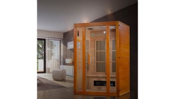 Golden Designs Maxxus Aspen Dual Tech 2 Person Low EMF FAR Infrared Sauna | Hemlock | MX-J206-02S