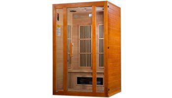 Golden Designs Maxxus Aspen Dual Tech 2 Person Low EMF FAR Infrared Sauna | Hemlock | MX-J206-02S