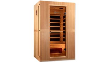 Golden Designs Maxxus Serenity Dual Tech 2 Person Low EMF FAR Infrared Sauna | Hemlock | MX-LS2-01