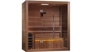 Golden Designs Forssa 3 Person Traditional Steam Sauna | Canadian Red Cedar | GDI-7203-01