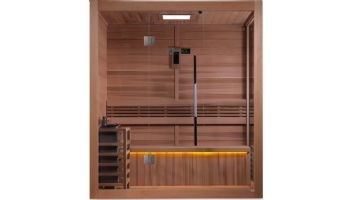 Golden Designs Forssa 3 Person Traditional Steam Sauna | Canadian Red Cedar | GDI-7203-01
