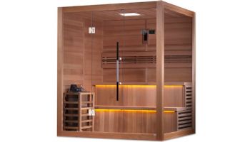 Golden Designs Kuusamo 6-Person Traditional Steam Sauna | Canadian Red Cedar | GDI-7206-01